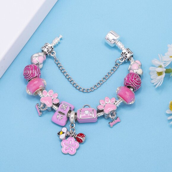 925 Handbag Accessories Themed Decorative Pendant Bracelet - Picture 4 of 5